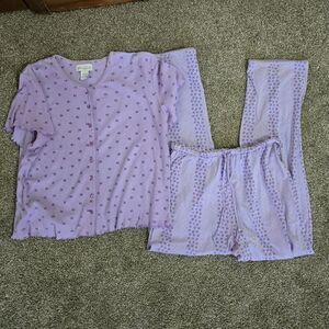 Women's Y2K 2000s Dream Girl Patterned Easy Fit Cotton 2 Piece Pajama Sleep Set